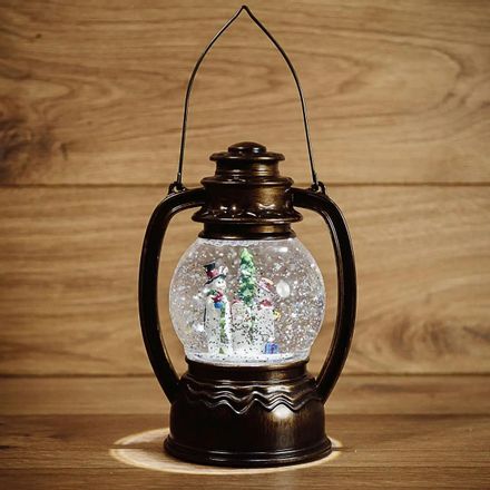 Фонарь NEON-NIGHT Home Снеговики,  светодиодов 1шт,  20см [501-061]