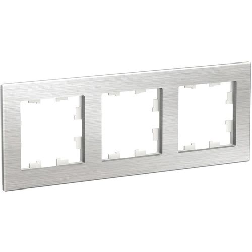 Рамка Schneider Electric ATN312103 (ATN312103) накладная 3шт металл серебристый