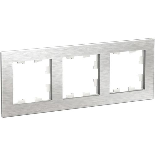 Рамка Schneider Electric ATN312103 (ATN312103) накладная 3шт металл серебристый