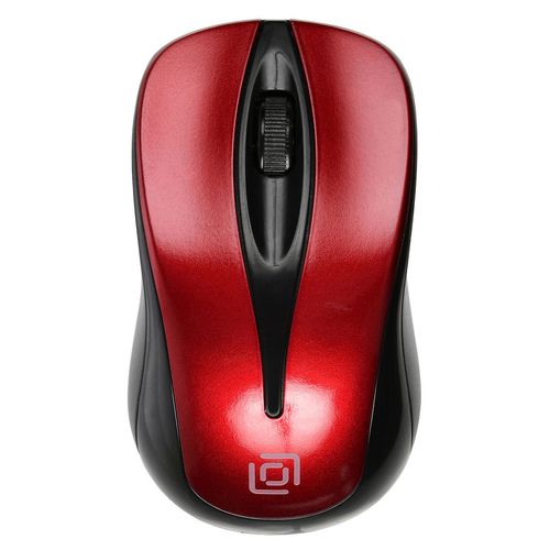 Мышь беспроводная Oklick 675MW, радио, оптическая, USB, 1200dpi, черный и красный [1025919]