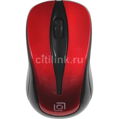 Мышь беспроводная Oklick 675MW, радио, оптическая, USB, 1200dpi, черный и красный [1025919]