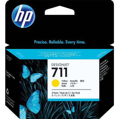 Картридж (тройная упаковка) HP 711, желтый / CZ136A