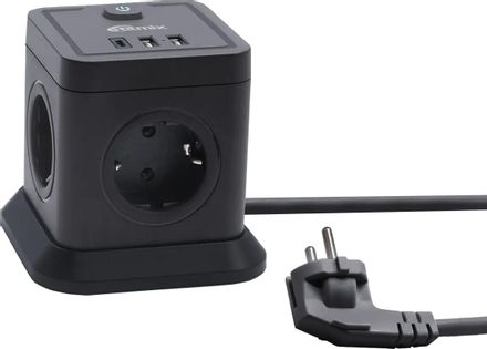 Сетевой фильтр Ritmix RM-242C, 2м, черный