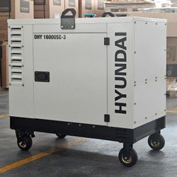 Изображение товара Дизельный генератор Hyundai DHY 16000SE-3 13 кВт трехфазный с колесами