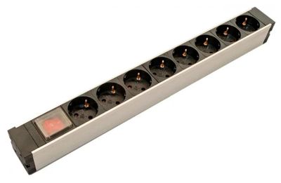Блок распределения питания Hyperline (SHZ19-8SH-S-IEC) гор.размещ ...