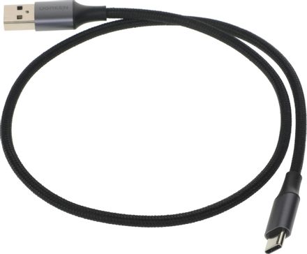 Кабель UGREEN 60125, USB Type-C (m) - USB (m), 0.5м, 3A, черный