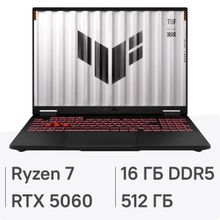 Изображение товара Игровой ноутбук ASUS TUF Gaming A16 с RTX 5060, 16ГБ DDR5, 512ГБ SSD, 16 дюймов