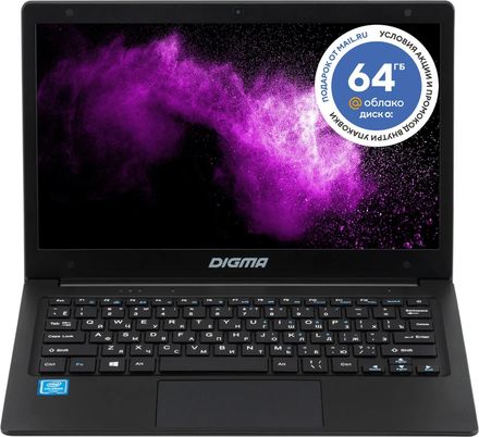 Ноутбук Digma EVE 11 C422, 11.6", IPS, Intel Celeron J4005 2ГГц, 2-ядерный, 4ГБ 64ГБ SSD,  Intel UHD Graphics  600, Windows 10 Home,  черный [es1068ew]