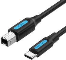 Изображение товара Кабель VENTION CQUBG USB Type-C на USB 2.0 B 1.5м черный