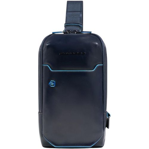 Рюкзак слинг Piquadro Blue Square CA6898B2/BLU2 темно-синий натуральная кожа