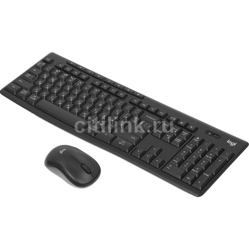 Комплект (клавиатура+мышь) Logitech MK370, USB, беспроводной, с гравировкой, черный [920-012082]