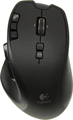Мышь Logitech G700, игровая, лазерная, беспроводная, USB, черный [910-001761]
