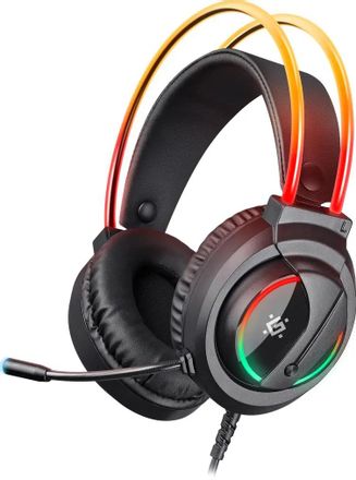 Гарнитура игровая Defender Flame,  для компьютера и игровых консолей, накладные,  проводные, черный [64555]