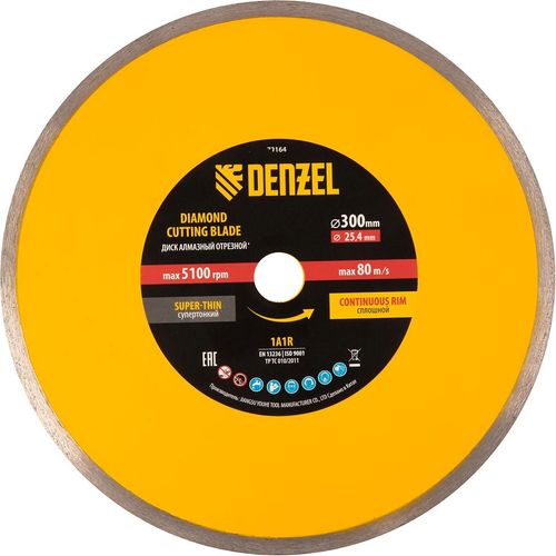 Алмазный диск DENZEL 73164, 300мм, 2.4мм, 25.4мм, по камню