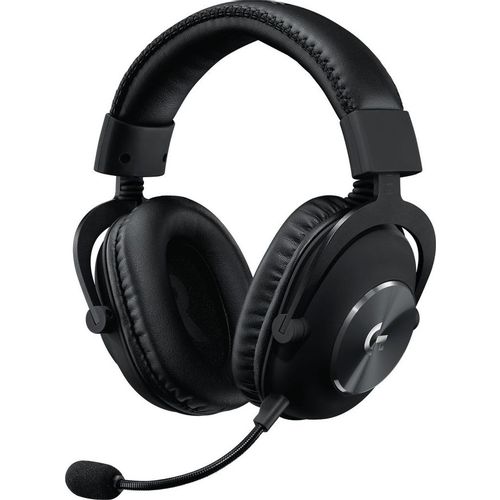 Гарнитура игровая Logitech G Pro X, для компьютера и игровых консолей, мониторные, проводные, черный [981-000818]