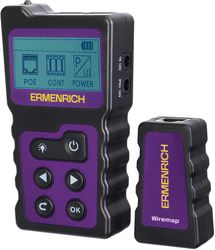 Кабельный тестер ERMENRICH NetGeeks NP25 фиолетовый, черный