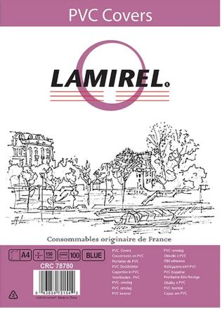 Обложка Fellowes Lamirel, A4, 150мкм, 100, синий