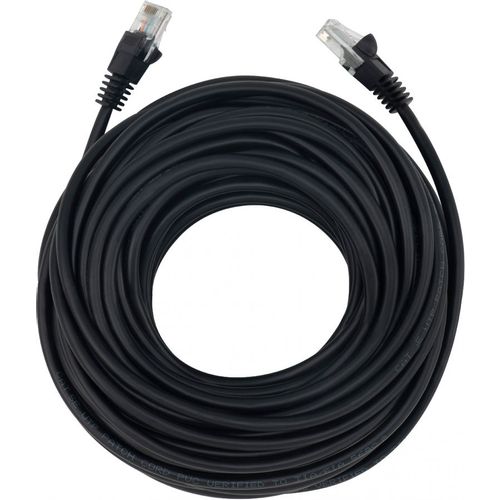 Патч-корд Buro литой (molded), UTP, кат.5E, 20м, 4 пары, 26AWG, алюминий омедненный, многожильный, черный