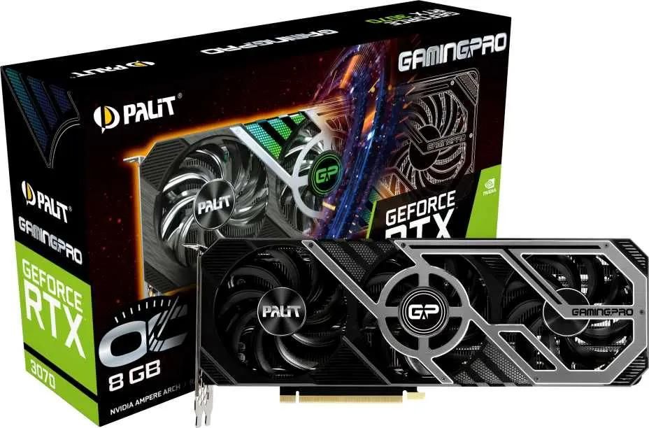 Видеокарта Palit NVIDIA GeForce RTX 3070 PA-RTX3070 GAMINGPRO OC ...