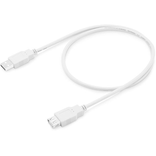 Кабель-удлинитель USB2.0 Buro USB2.0-AM-AF-0,75M, USB A(m) - USB A(f), 0.75м, белый [usb2.0-am-af-0,75m ]