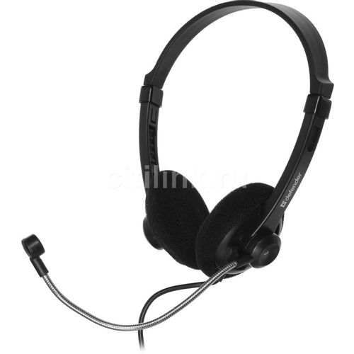 Гарнитура Defender Aura 104, для компьютера, накладные, проводные, черный [63104]