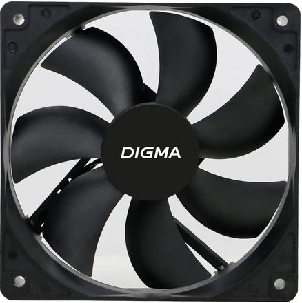 Вентилятор Digma DFAN-120-7 120мм, 3-pin, от БП:4-pin (Molex), 1200об/мин, 23 дБ, черный, Ret