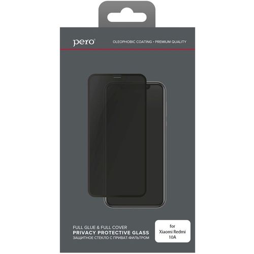 Защитное стекло для экрана PERO Privacy для Xiaomi Redmi 10A конфиденциальная [pgfgp-xr10a]