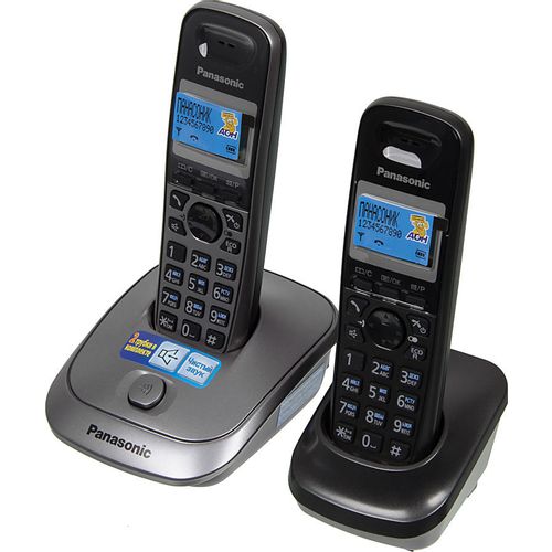 Радиотелефон Panasonic KX-TG2512RU1, серый металлик