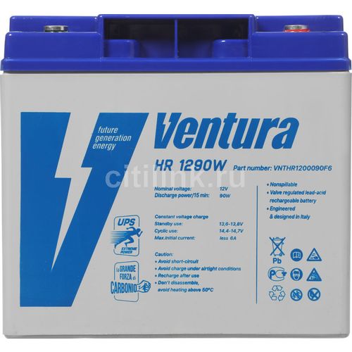 Аккумуляторная батарея VENTURA HR 1290W для ИБП, 12В, 18Ач [vnthr1290wf5]