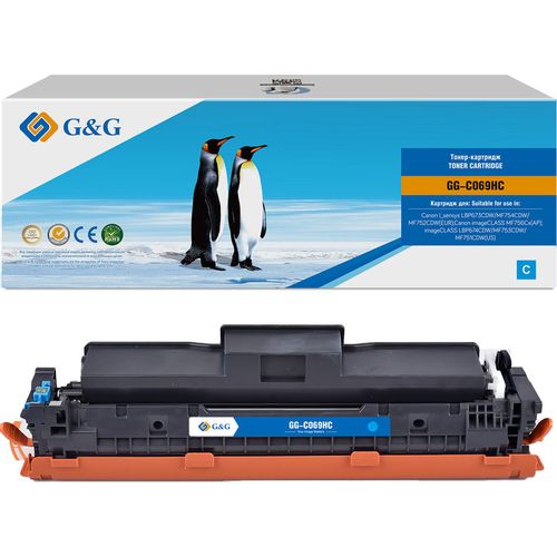 Картридж G&G GG-C069HC, 069H Cyan, голубой / GG-C069HC