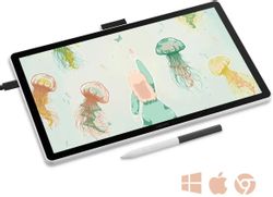 14" Графический планшет-монитор Wacom One DTC141W0,  белый