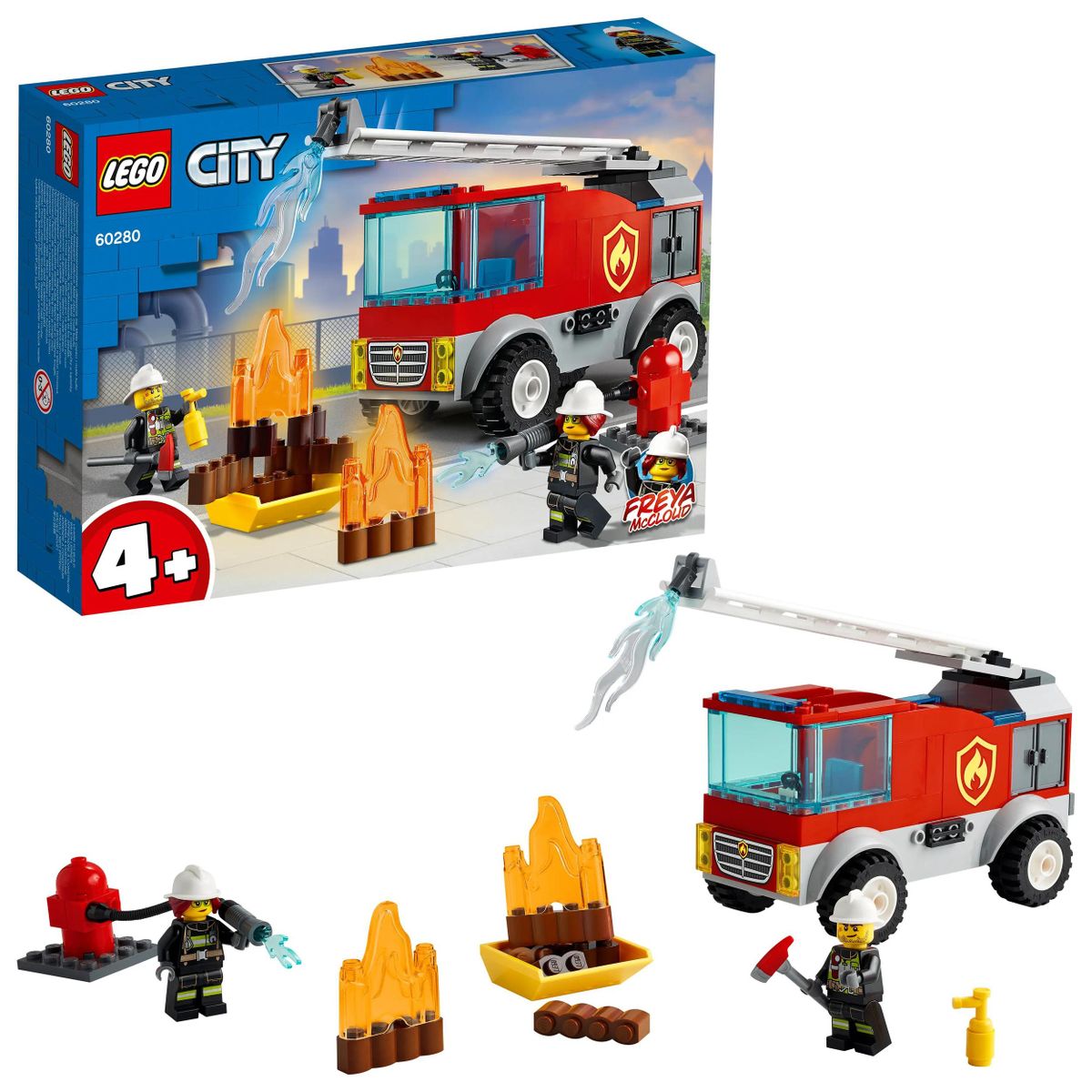 Характеристики Конструктор Lego City Fire Пожарная машина с лестницей,  60280 (1460694) смотреть в СИТИЛИНК