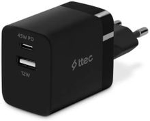 Изображение товара Сетевое зарядное устройство TTEC SmartCharger 45Вт USB-A и USB-C черное