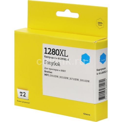 Картридж T2 IC-B1280XL-C, LC-1280XLC, голубой / IC-B1280XL-C