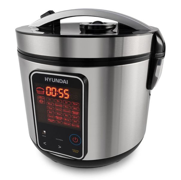 Мультиварка Hyundai HYMC-2400, 900Вт, серебристый/черный