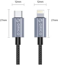 Изображение товара Кабель ORICO GQA Lightning USB Type-C 1.5м оплетка черный