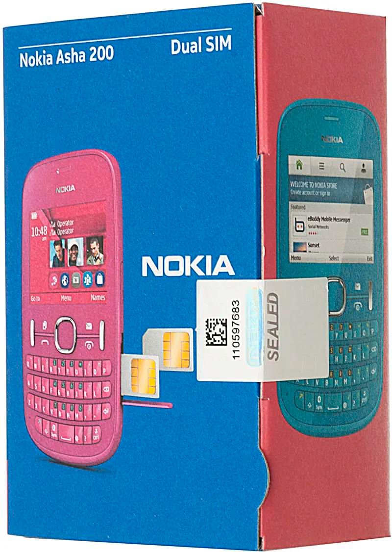 Характеристики Сотовый телефон Nokia Asha 200, графит (662831) смотреть в  СИТИЛИНК