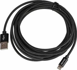 Изображение товара Кабель Lightning (m) - USB (m), 3м, 2.4A, черный Изображение товара Кабель Lightning (m) - USB (m), 3м, 2.4A, черный