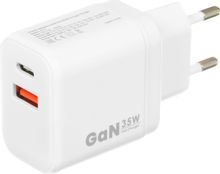 Изображение товара Сетевое зарядное устройство BORASCO USB-A USB-C 35Вт для мобильных и планшетов