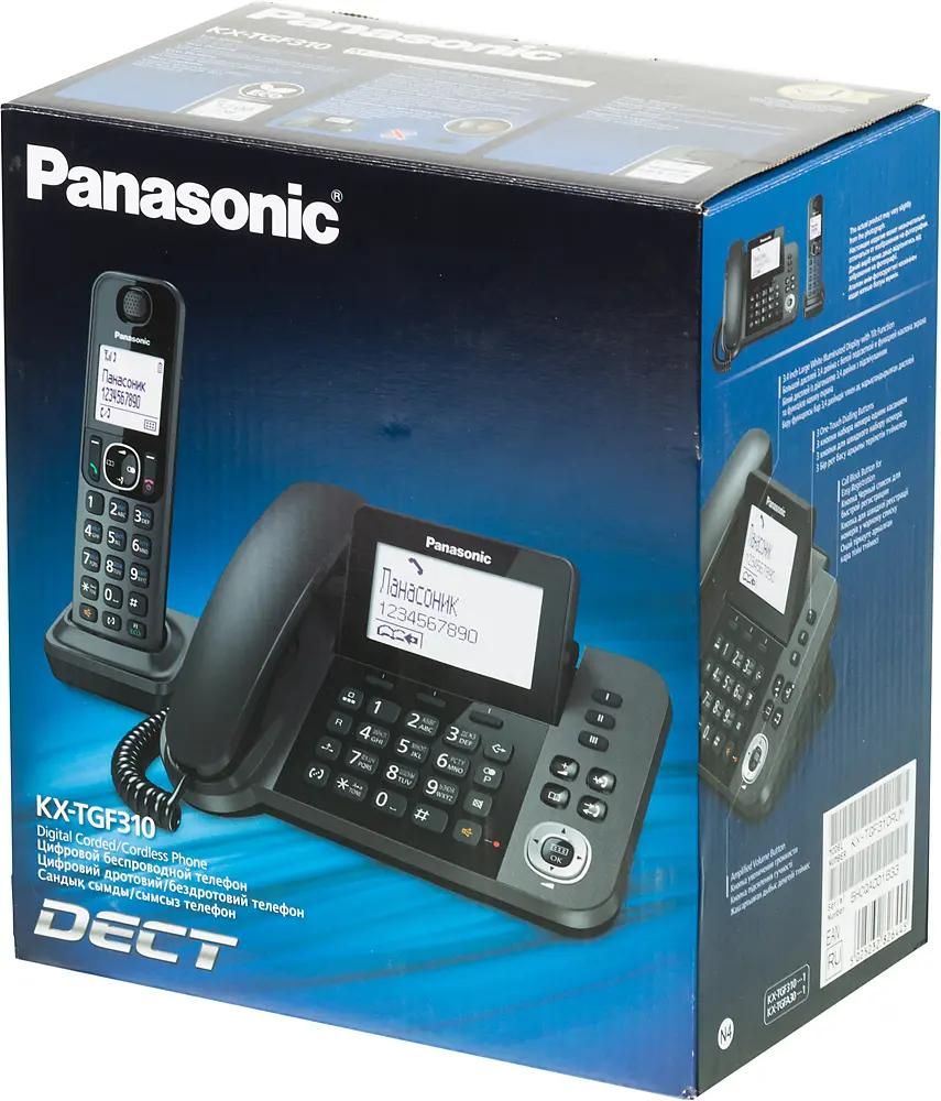 Радиотелефон Panasonic KX-TGF310RUM, серый металлик – купить в Ситилинк |  317544