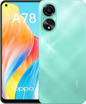 Смартфон OPPO A78 8/256Gb,  6.43",  AMOLED,  90Гц,  5000мAч,  2 nano SIM,  лазурный