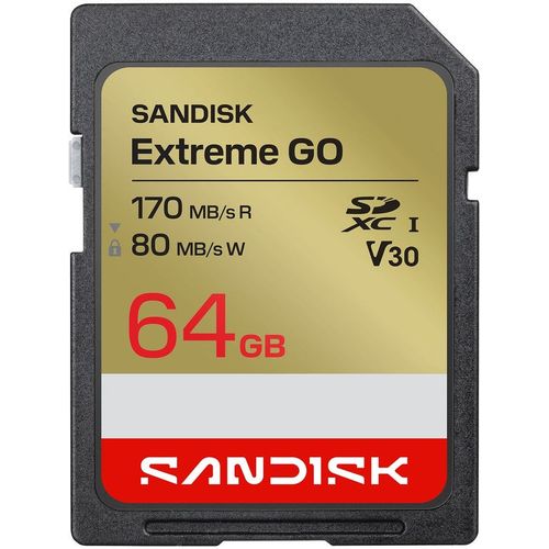 Карта памяти UHS-I Sandisk 170 МБ/с, 1 шт., без адаптера [sdsdxgn-064g-gncin]
