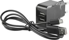 Изображение товара Сетевое зарядное устройство Redline NC-2.4A,  2xUSB-A,  microUSB, 12Вт, 2.4A, черный [ут000013634]