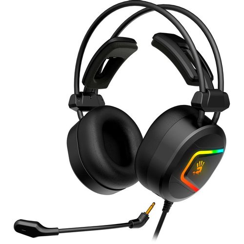 Гарнитура игровая A4TECH Bloody MC750, для компьютера, мониторные, проводные, черный [mc750 black]