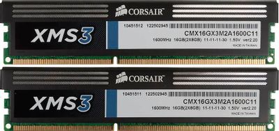 Оперативная память Corsair XMS3 CMX16GX3M2A1600C11 DDR3 -  2x 8ГБ 1600МГц, DIMM,  Ret