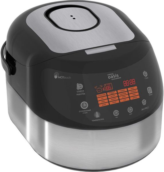 Мультиварка OASIS MC-17ES, 860Вт, черный/серебристый