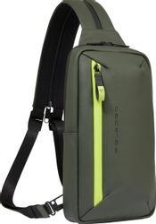 Рюкзак слинг Piquadro Corner 2.0 CA6466C2OW/VE зеленый полиэстер