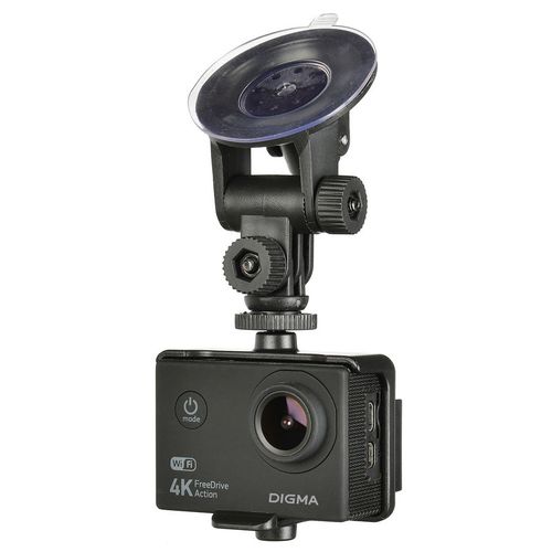 Видеорегистратор Digma FreeDrive Action 4K WiFi, черный