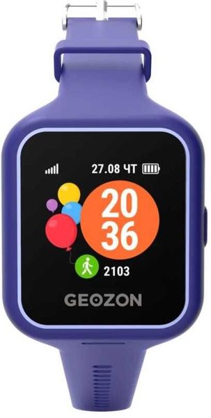 Смарт-часы GEOZON G-Kids Life,  44мм,  1.3",  синий/синий [g-w12dblu]