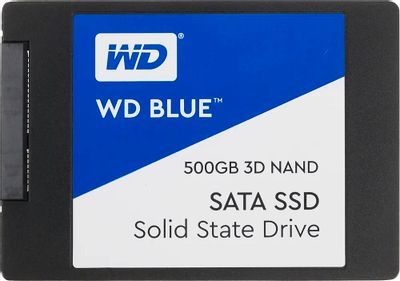 SSD накопитель WD Blue WDS500G2B0A 500ГБ, 2.5", SATA III,  SATA